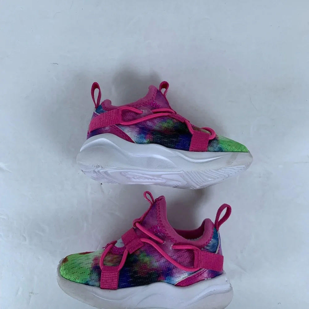 Puma Softride Abstract Print Baby Girls Running Waking Shoes Size 4 (S523)